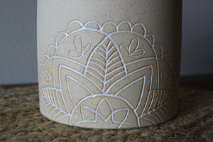 Carved Mandala Planter