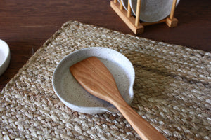 Spoon Rest - Speckled White - Flannel Feather
