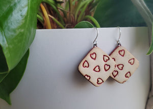 Square Multi-Heart Earrings