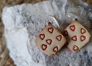 Square Multi-Heart Earrings