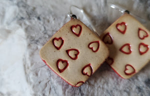 Square Multi-Heart Earrings