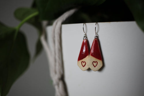 Red Heart Earrings