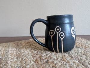 Mug - Black Botanical