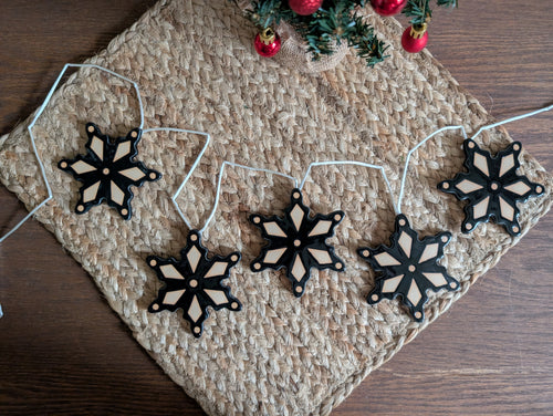 Black Snowflake Banner