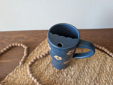 Load image into Gallery viewer, Travel Mug - Blue Flowers