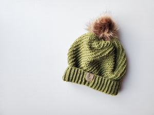 Spiral Knit Hat/Beanie - Bamboo